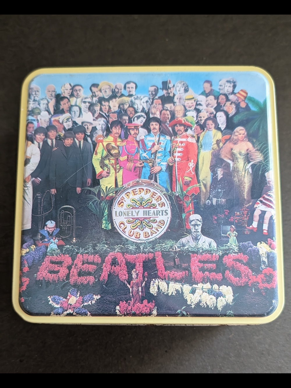 The Beatles Yellow Sgt. Peppers Lonely Hearts Club Puzzle Tin